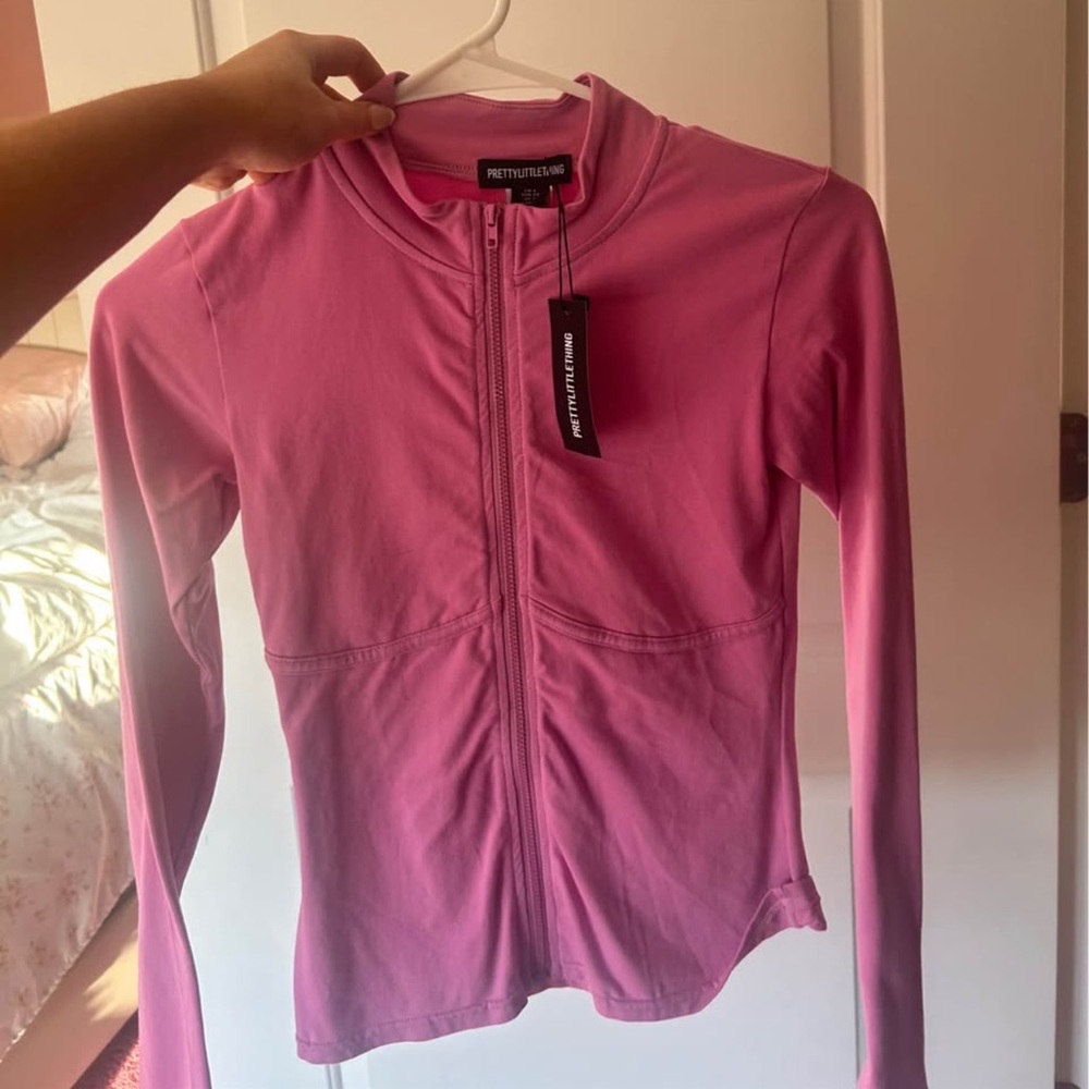 Pretty little thing pink zip up size small